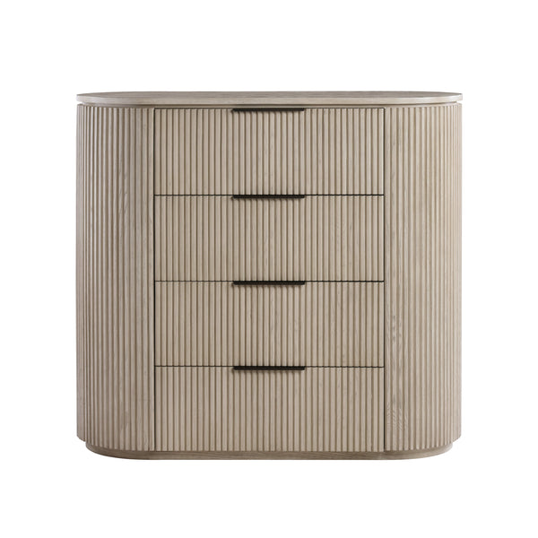 English Elm Leanna Four Drawer Oak Veneer Chest with Felt Lined Jewelry Tray for Bedroom B2756P506267