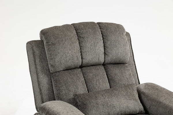 English Elm Oversized Power Lift Recliner Chair with Massage Heating and Usb Charging for Living Room Dark Grey W547S00073