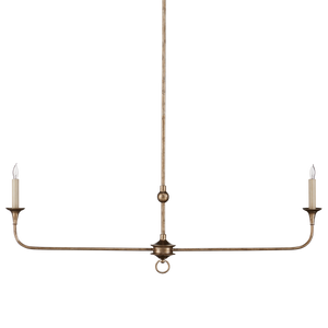 Nottaway Bronze Linear Chandelier - Elegant Pyrite Finish, Perfect for Kitchen Islands & Bars!