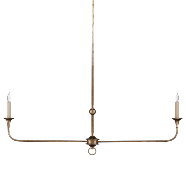 Nottaway Bronze Linear Chandelier - Elegant Pyrite Finish, Perfect for Kitchen Islands & Bars!