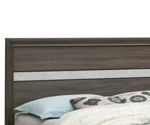 English Elm Madrid Queen Storage Bed With Gray Wood-Grain Finish, Modern Design, And Built-In Drawers For Clutter-Free Living B078S00623