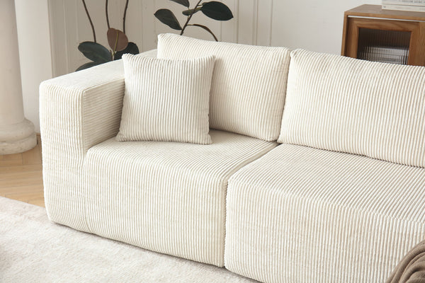 English Elm H613 Modular Sectional Sofa - Mid-Century Modern L-Shaped Couch With Reversible Chaise For Comfort W3191S00003