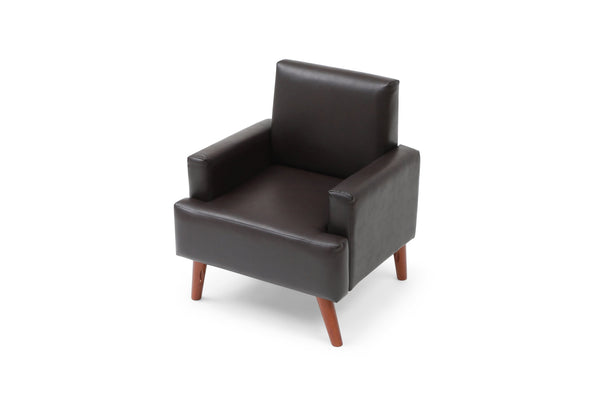English Elm Ventura Tufted Velvet Accent Chair Compact Button Detail for Living Room or Bedroom Dark Brown B078P497891