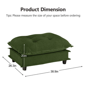 English Elm 73 Chenille Modular Sectional Sofa Deep Seat Cushions Casual Luxe Living Room Green W714P448389