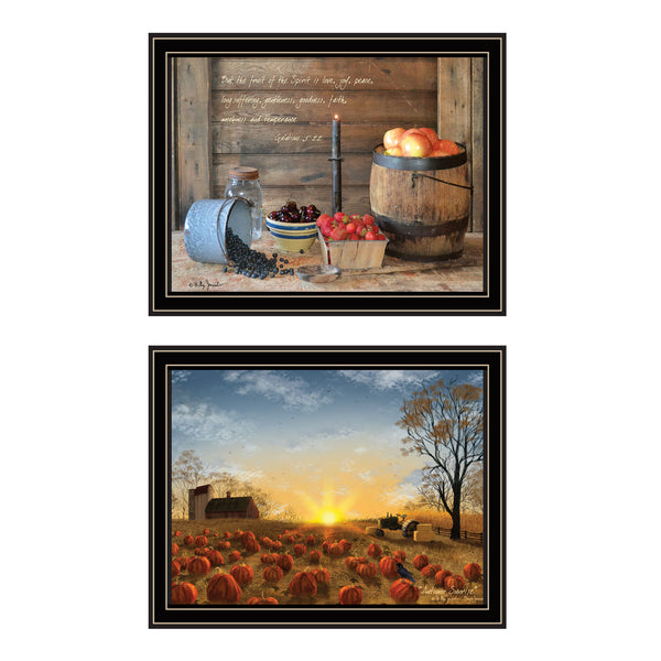 English Elm Trendy Decor 4u Billy Jacobs Autumn Faith Two Piece Black Framed Wood Wall Art B067P255229