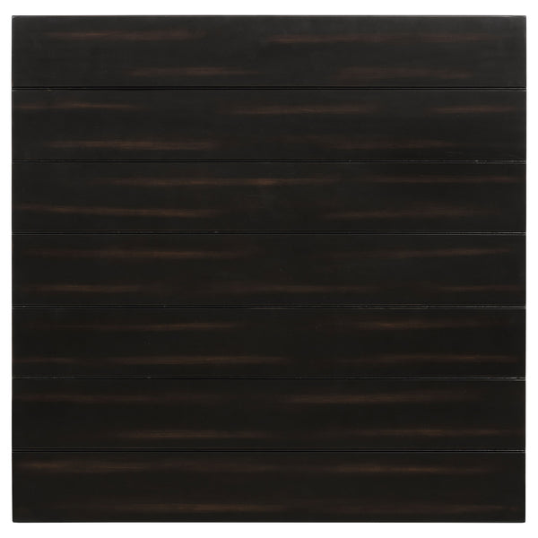 English Elm Sutter Farmhouse Square End Table with Louvered Drawer and Planked Pine Wood Top B062P441045