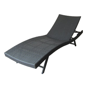 English Elm Christopher Knight Home® - Kauai Pe Wicker Chaise Lounge Set - Stylish, Adjustable Outdoor Seating For Ultimate Relaxation! 54087.00GRYMP2