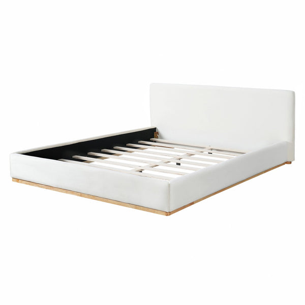 English Elm Christopher Knight Home® - Elegant Upholstered Queen Bed With Solid Wood Frame - Timeless Design For Ultimate Comfort & Style N769P293458A