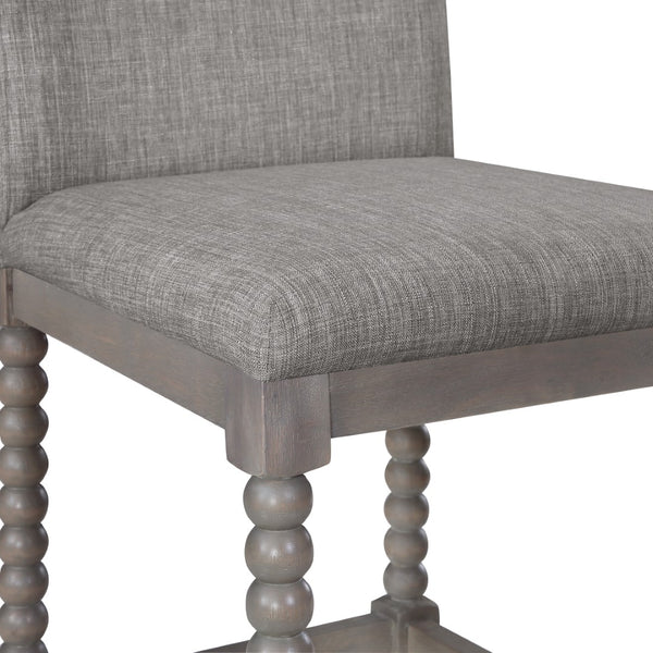 OSP Home Furnishings Abbott 26" Spindle Stool Dove / Brushed Grey