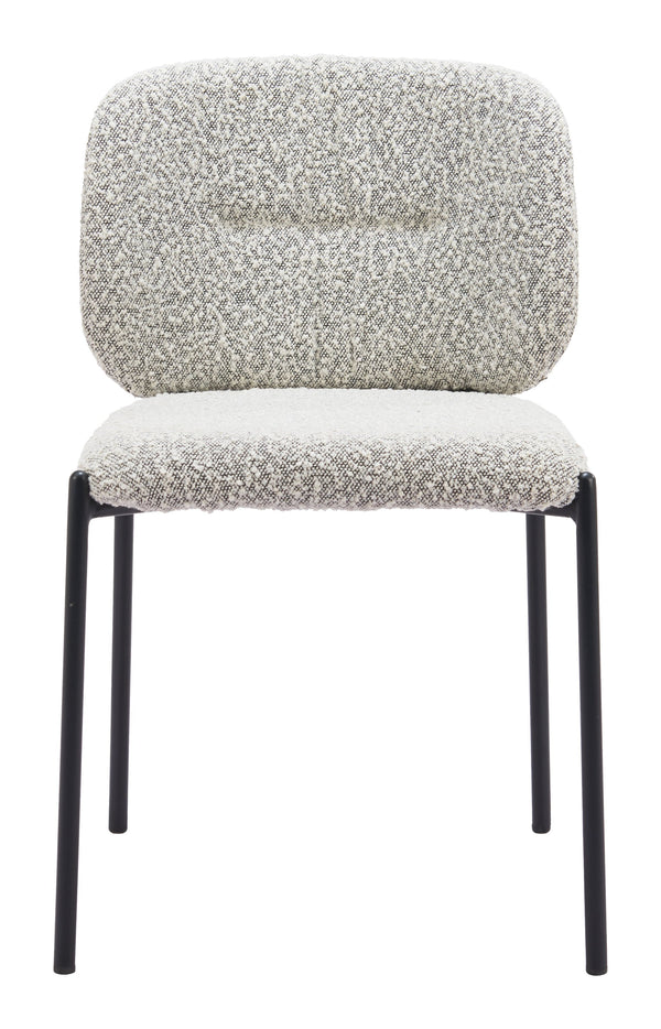 Zuo Modern Plat Dining Chair Set Of 2 – Luxurious Gray Shearling Comfort For Modern Dining Spaces Gray 100% Polyester,Plywood,Steel 110348-zuo-modern