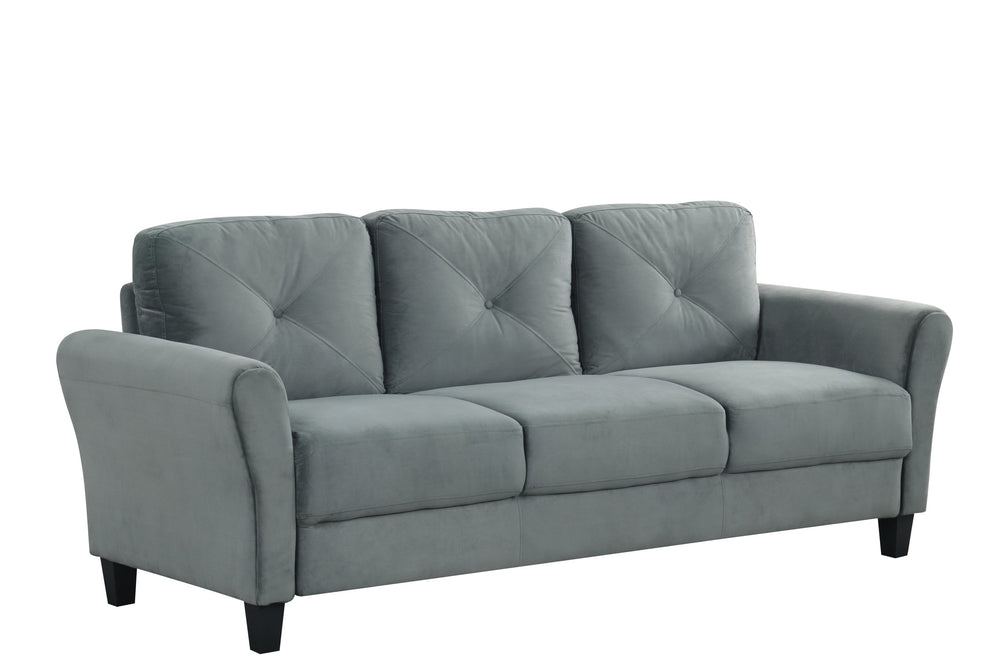 English Elm Couch Versatile Velvet Sectional For Small Spaces – Luxurious Comfort, Modular Design & Easy Care W2121P307538