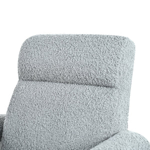 English Elm Christopher Knight Home® - 31.25" Push Back Recliner Plush Teddy Fleece Upholstered Armchair with Foam & Pocket Springs Comfort 90–120–150° Adjustments LIGHT GREY N763P212864R