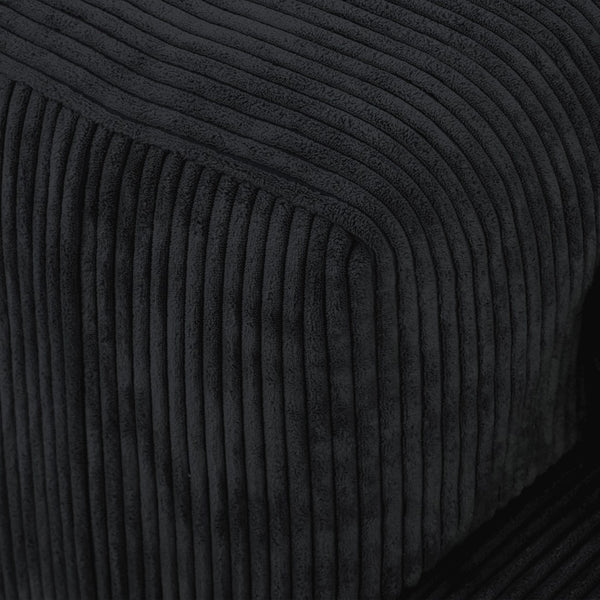 English Elm Pixel Modern Modular Sofa - Stylish Black Corduroy L-Shaped Sectional 4-Seater For Versatile Comfort B341S00024-GIGA