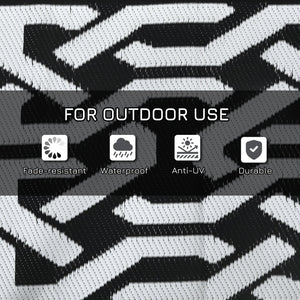 English Elm Outsunny Reversible Polypropylene Outdoor Rug Waterproof Camping Mat with Carry Bag W2225P174558