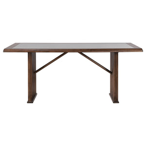 English Elm Wawona Ceramic Top Rubberwood Dining Set with Upholstered Chairs for Four B062S01670