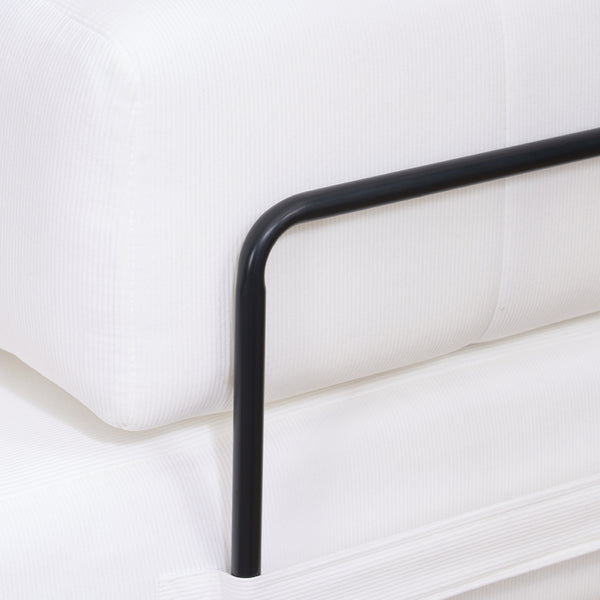 English Elm Folding Sofa Bed with Corduroy Cover, 78.5" Convertible Futon Couch, No-Assembly Foam Spring Mattress, Compact Sleeper for Living Room Beige W2915P276679