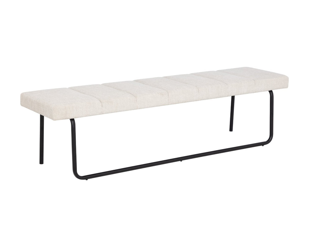 Sunpan CASIMIR Bench - Modern Minimalist Seating in Chacha Cream for Entryways & Living Spaces 108907