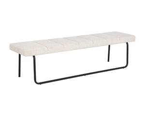 Sunpan CASIMIR Bench - Modern Minimalist Seating in Chacha Cream for Entryways & Living Spaces 108907