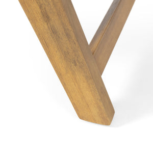 English Elm Christopher Knight Home® - SEDONA Acacia Wood Loveseat with Water-Resistant Cushions and Wide Seat Panel for Outdoor Comfort Teak 68.5 L x 32 W x 11.25 H 63745.00WHI