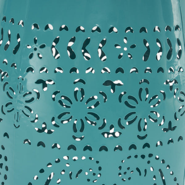 English Elm Christopher Knight Home® - Ruby 12" Teal Mosaic Side Table - Handcrafted Ceramic & Iron Base For Indoor/Outdoor Charm N770P182376T