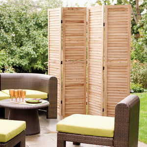 English Elm 55.2'' W X 65'' H Solid Wood Folding Room Divider – Rustic Charm, Privacy & Versatile Design! B205P241662