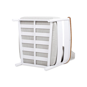 English Elm Jennifer Taylor Home - Rhodes 29" Upholstered Teak + Powder-Coated Aluminum Patio Arm Chair Birch Gray Chenille Cushions Durable Weather-Resistant Stylish Comfort for Outdoor Lounges B2719P321037