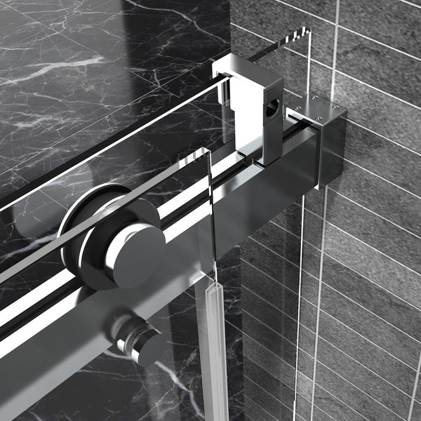 English Elm Top Rail Stainless Steel Shower Door Track with Buffer for Smooth Sliding Action W1573P232543