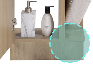 English Elm 16 16 inch bathroom vanity sink combo for small spaces with stone sink, soft-close doors, storage pockets Natural Ash 19.3 L x 13 W x 30.7 H W3520P327621
