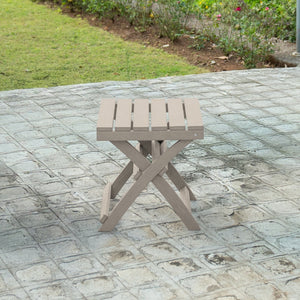 English Elm Seaview Recycled Hdpe Outdoor Folding Side Table Uv Resistant Patio Deck Use Sand B2745P409727