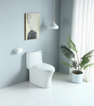 English Elm 1.1/1.60 Gpf Dual Flush Matte Black One Piece Toilet Ada Comfort Height Soft Close W1920P385347