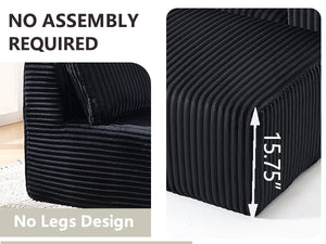 English Elm Modern Minimalist Modular Sectional Sofa – L-Shape Cloud Couch With Right-Facing Chaise For Comfort W2959S00010