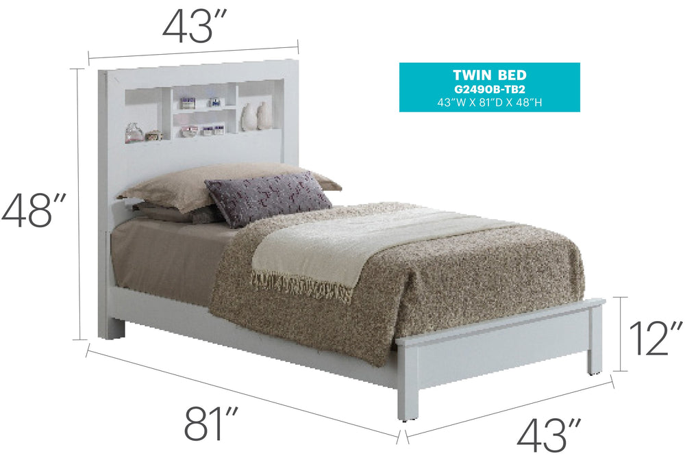 English Elm Elegant White Transitional Bed: Stylish Comfort & Versatility For Any Bedroom Decor – Easy Assembly! B078S00268