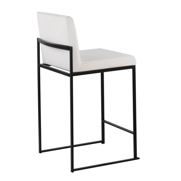 English Elm Contemporary High Back Upholstered Counter Stools with Steel Frame for Kitchen Island B202P221986