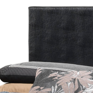 English Elm Sleek Black Full Bed with PU Upholstery, Sturdy Durable Frame, Quick Assembly & Under-Bed Storage B078108074