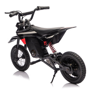 English Elm 24v 250w Kids Off-road Electric Motorcycle with Led Lights Bluetooth and Rear Suspension W1578P203984