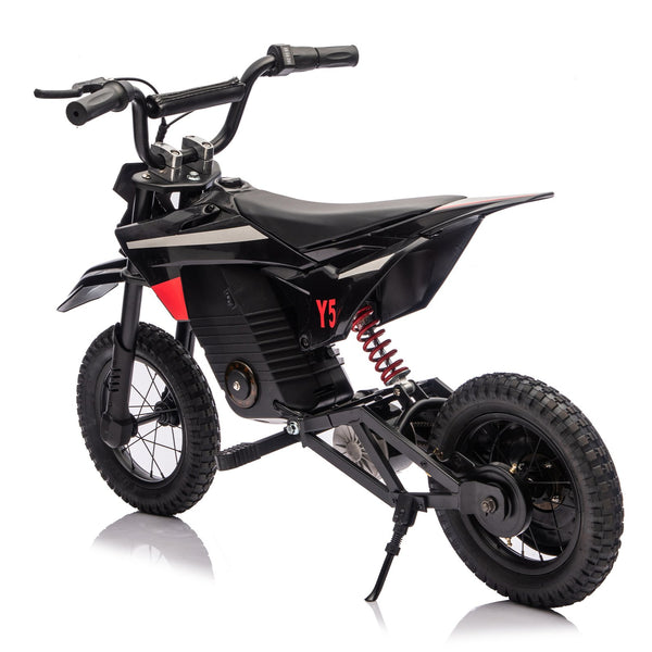 English Elm 24v 250w Kids Off-road Electric Motorcycle with Led Lights Bluetooth and Rear Suspension W1578P203984