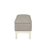 Madison Park Signature Beckett Traditional Tufted Storage Bench MPS105-0307 Antique Cream/Light Grey