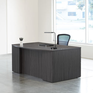 OSP Home Furnishings Napa Bow Top Executive Desk Spacious Work Surface for Modern or Traditional Office NAPSGW-TYP201