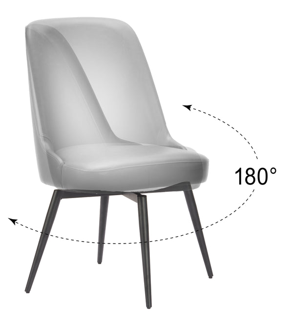 Zuo Modern Keppel Swivel Dining Chair Set Of 2 - Modern Comfort And Style For Contemporary Spaces Black 100% Polyurethane,Plywood,Steel 110843-zuo-modern