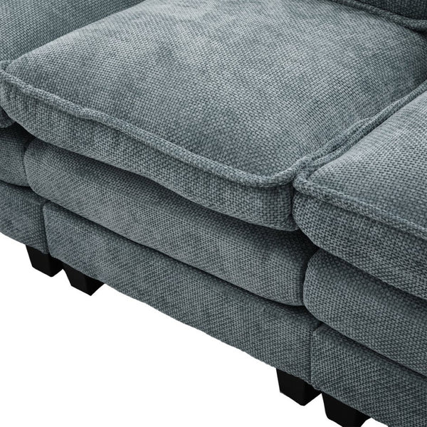 English Elm United We Win 106" U-Shaped Sectional Sofa With Ottoman, Usb Ports & Dual Side Pockets For Comfort W1568S00230-GIGA