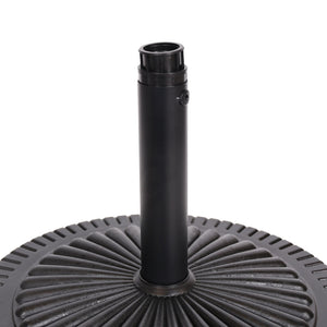 English Elm Christopher Knight Home® - BLACK Rock Resin Umbrella Base with Steel Holder, Solid Black Durable Outdoor Stand for 80" Canopy N775P256430B