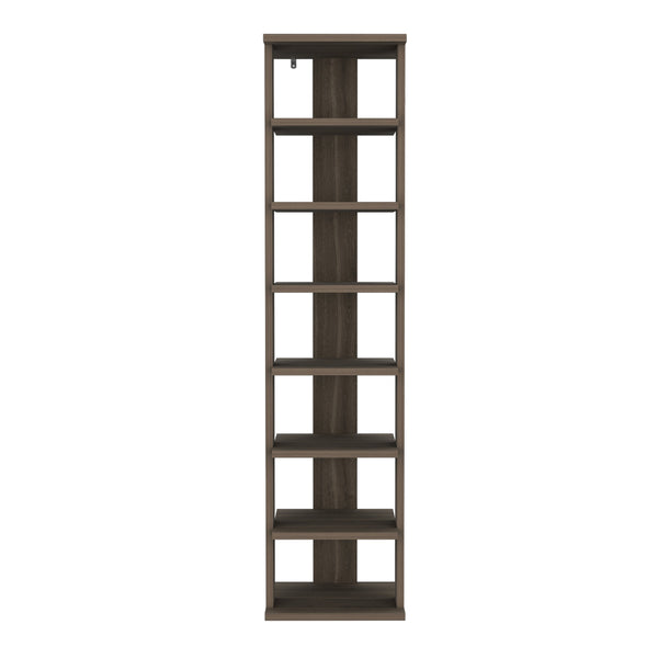 English Elm Odesto 48.7" Tall 8-Tier Vertical Shoe Rack Organizer for Small Spaces, Stackable, Easy Assembly Brown Gray 52.8 L x 17 W x 3.2 H B200P235869