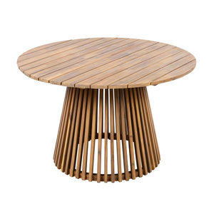 English Elm Christopher Knight Home® - Outdoor Acacia Wood Round Dining Table – 47.25-Inch, Stylish Light Teak For Patios & Balconies N770P313798L