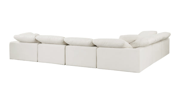 English Elm Naveen Ivory Linen 6-Piece Modular Sectional Sofa - Versatile Comfort For Stylish Living Spaces B2726S00419