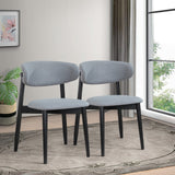 English Elm Ashcroft Furniture - Korbin Grey Fabric Dining Chair (Set Of 2)