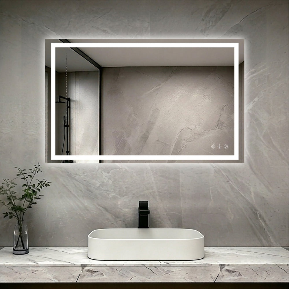 English Elm 48" Led Bathroom Vanity Mirror with Front Back Lighting Dimmable Anti-fog W1920P493139