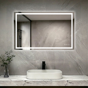 English Elm 48" Led Bathroom Vanity Mirror with Front Back Lighting Dimmable Anti-fog W1920P493139