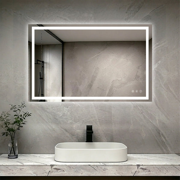 English Elm 48" Led Bathroom Vanity Mirror with Front Back Lighting Dimmable Anti-fog W1920P493139