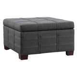 OSP Home Furnishings Detour Strap Ottoman Charcoal