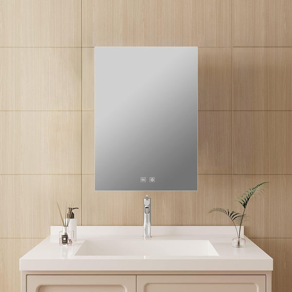 English Elm Vellum Frameless Led Backlit Bathroom Vanity Mirror with Defogger and Touch Control B2731P478335